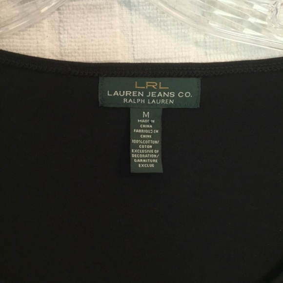 Ralph Lauren Ladies Embellishment Pullover Top Black Size M - Picture 4 of 5